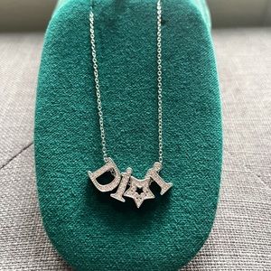 LAST ONE 🌟DIOR Style Silver Letters Necklace  ⭐️